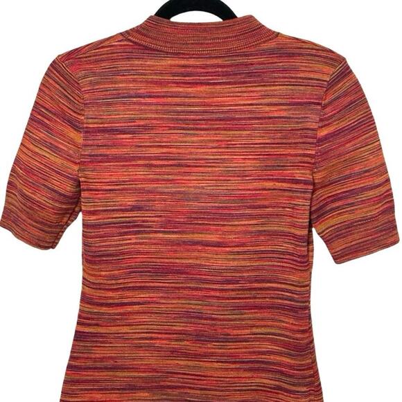 Maeve Women’s Lindy Mock Neck Knit Midi Dress Orange Multicolor Size Small - Picture 5 of 7